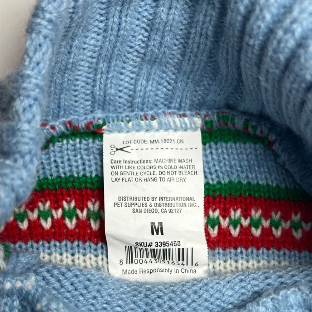 Merry Makings Fair Isle Dog holiday festive sweater size M